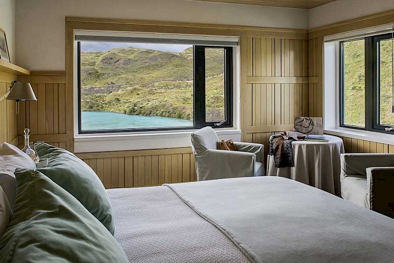 Salto Chicokamer in Explora en Patagonia. NP Torres del Paine, Chili.