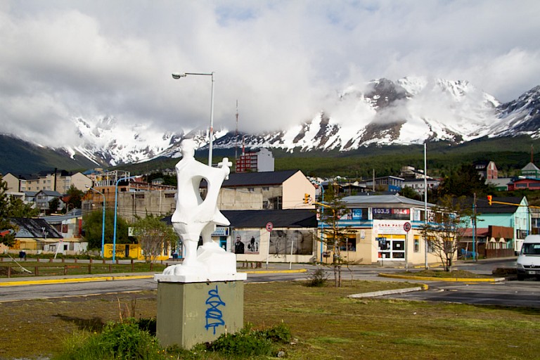Plein in Usuaia (Argentinië).