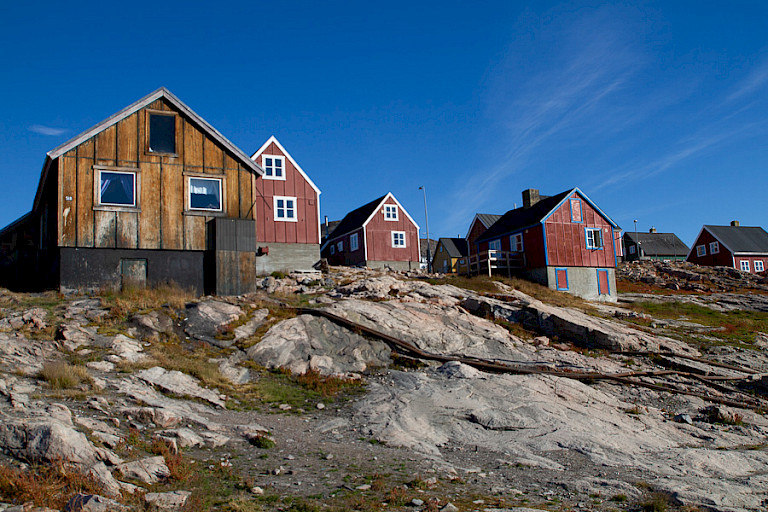 Huizen in Ittoqqortoormiit.