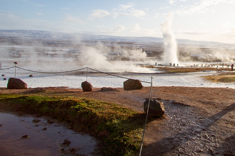 Het geothermische gebied Geysir.