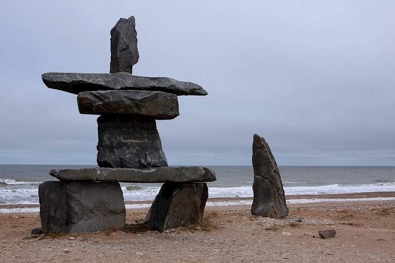 Inukshuk bij Churchill.