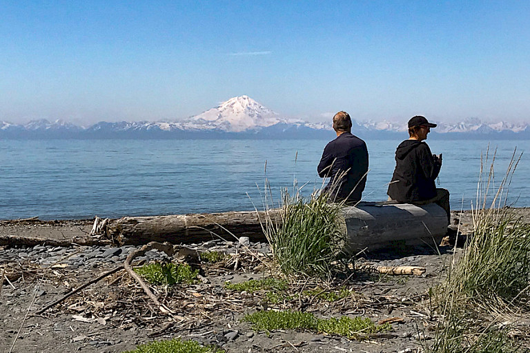 Na een intensieve dag uitkijken over het water.