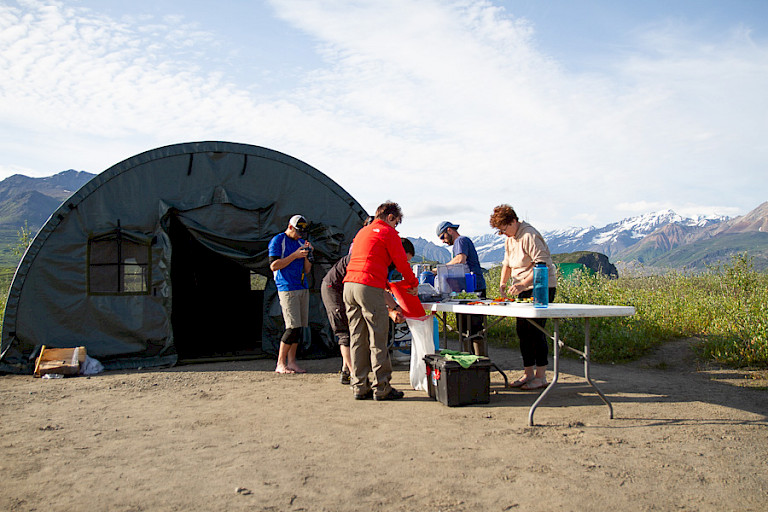 Tijd voor een lunch buiten Maclaren River Valley.