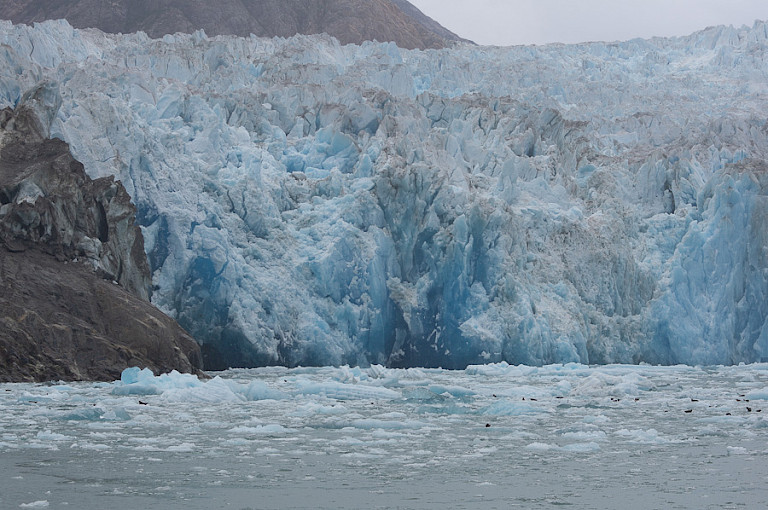 Gletsjer in Tracy Armfjord, Inside Passage, Alaska.