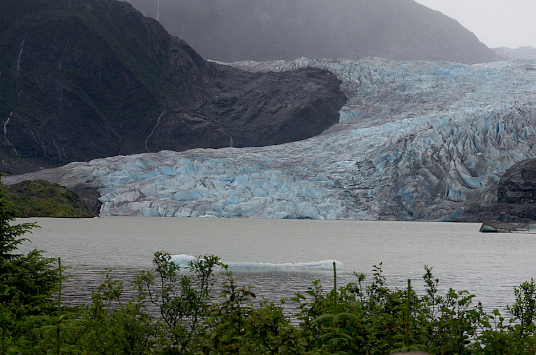 Mendenhall-gletsjer nabij Juneau, Inside Passage, Alaska