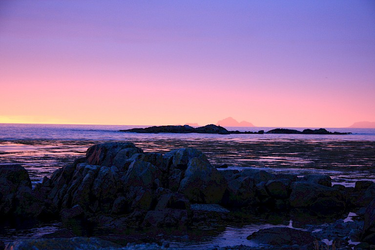 De hemel gekleurd in schitterende pasteltinten.