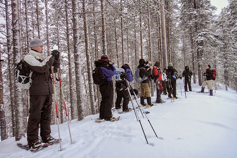Sneeuwschoenwandeling.