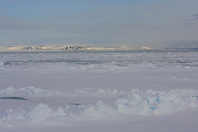 Desolate ijslandschap, probeer hier maar een ijsbeer te vinden....