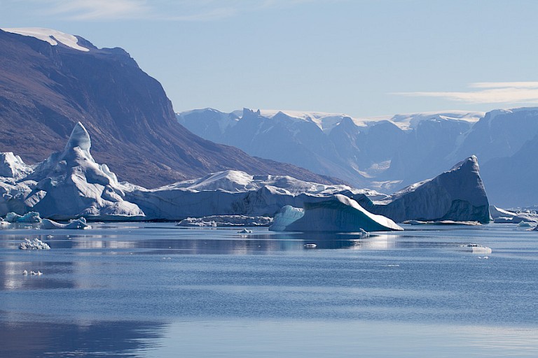 Gestrande ijsbergen.