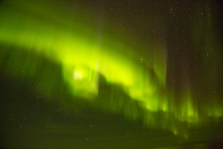Tijdens heldere nachten kan er noorderlicht te zien zijn.