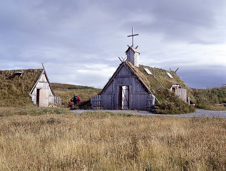 Kerkje in Norsted bij L'Anse aux Meadows.