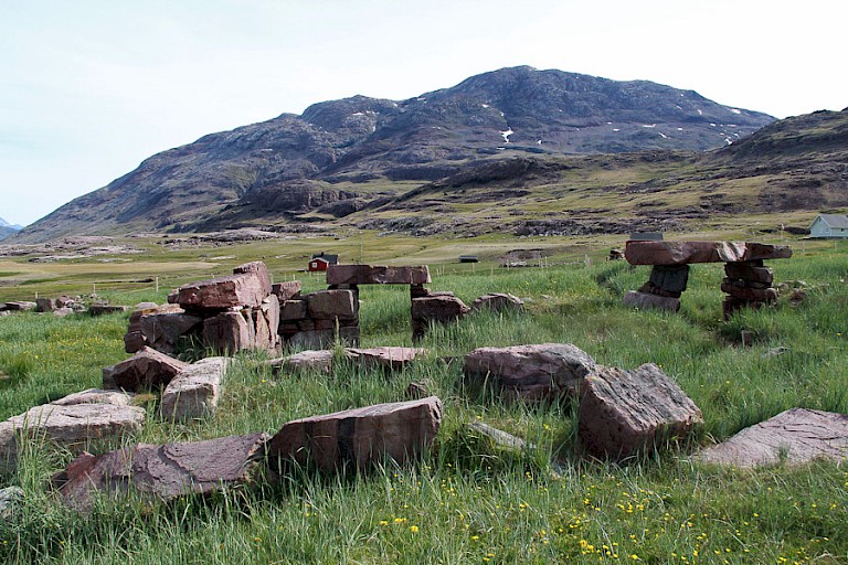 Overblijfselen van Garðar bij Igaliku.