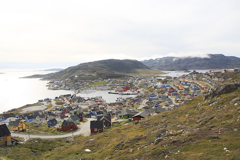 Qaqortoq is het grootste plaatsje in het zuiden van Groenland