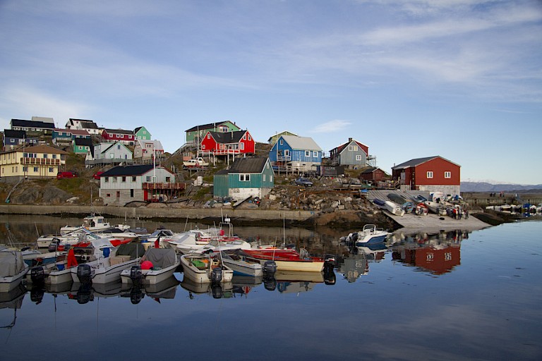 Maniitsoq is een van de visserplaatsjes aan de zuidwestkust.