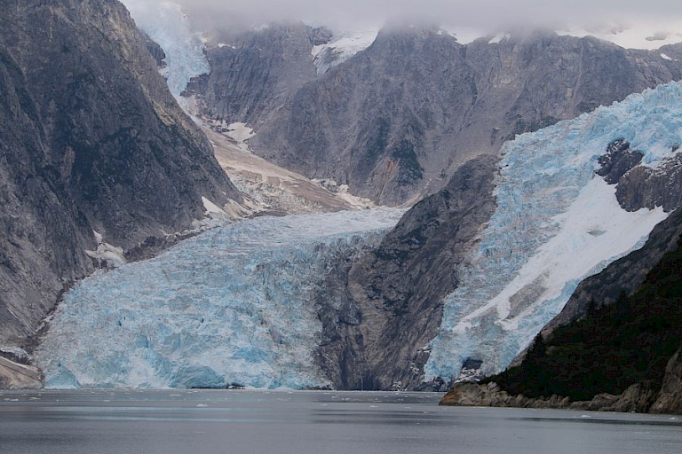 Gletsjers tijdens een bootexcursie vanuit Seward.