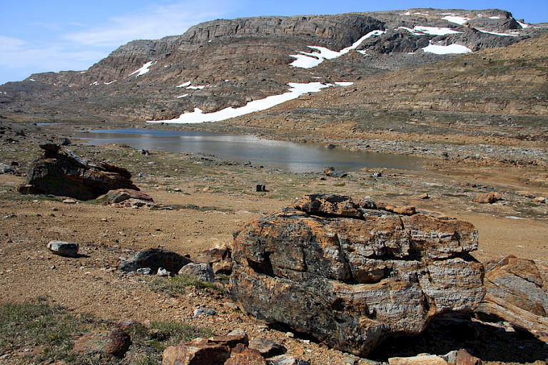Oevers van Ungava Bay, Canada.