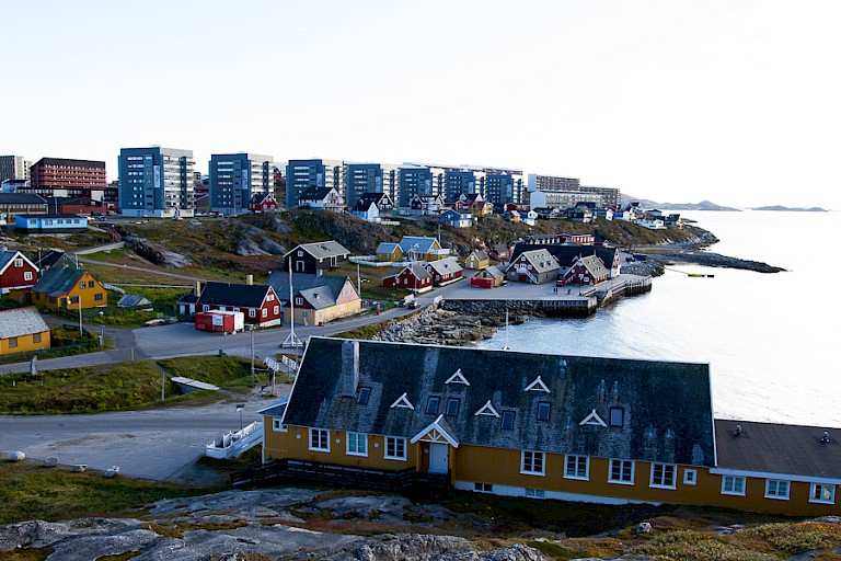 Nuuk, de hoofdstad van Groenland.
