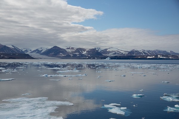 Het verstilde landschap onderweg.