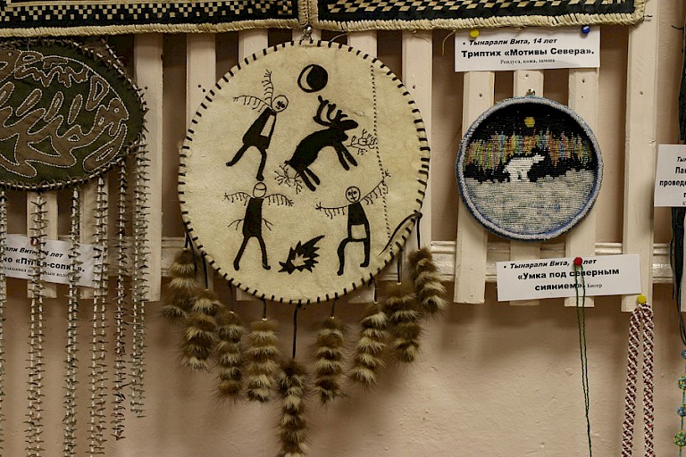 Handwerk van de rendierherders Tsjoektsjen, Rusland.
