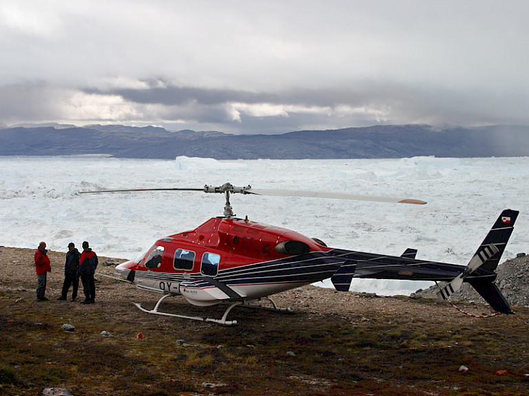 Helikopterexcursie over de Kangiafjord en naar de ijskap.