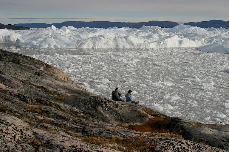 IJsbergen kijken bij Sermermiut, een wandeling vanuit Ilulissat.