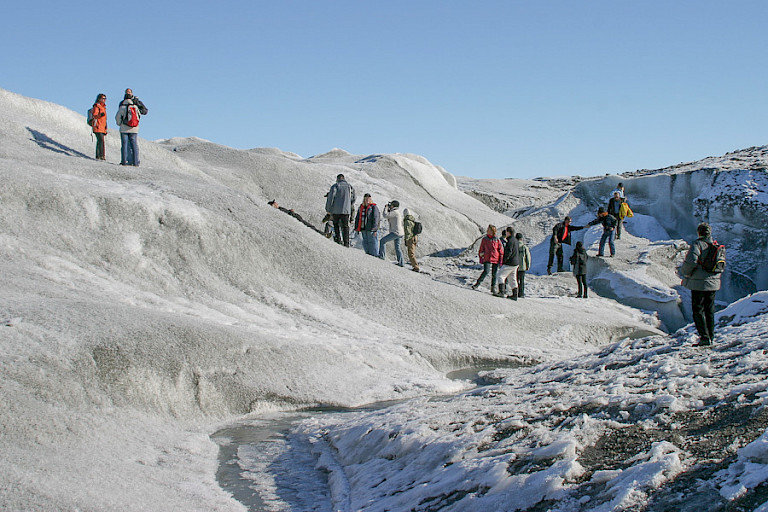 Excursie met wandeling op de Groenlandse IJskap vanuit Kangerlussuaq.
