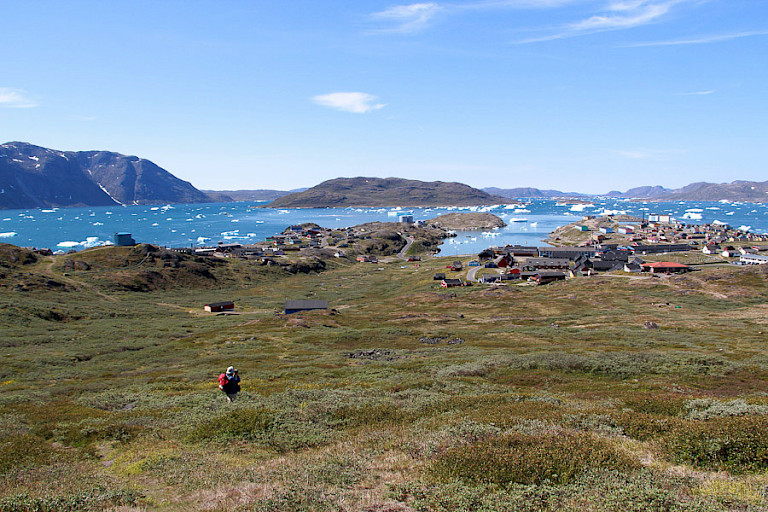 Uitzicht op Narsarsuaq.