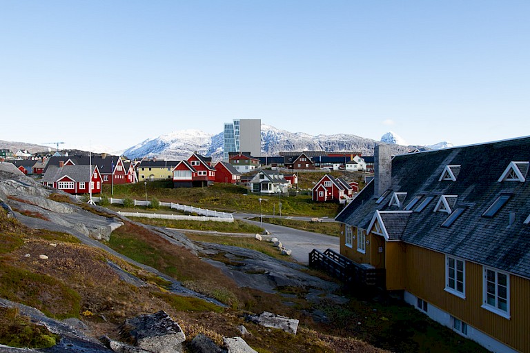 Nuuk, de hoofdstad van Groenland.
