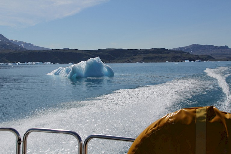 Terug met het bootje naar Narsarsuaq.