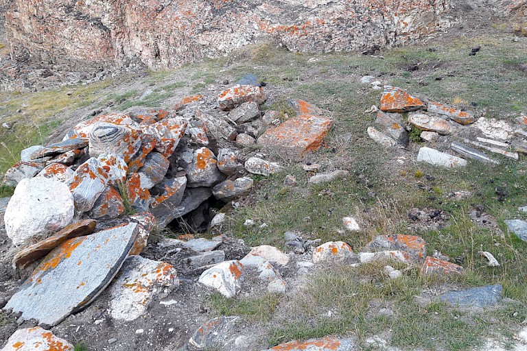 Overblijfselen van de Thule-cultuur bij Eskimobugt, Nordvestfjord.