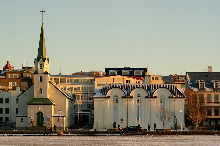 Centrum van Reykjavík, IJsland.