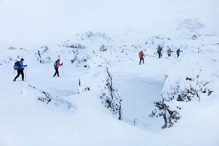 Cross-country skitocht Landmannalaugar IJsland. Foto IMG.
