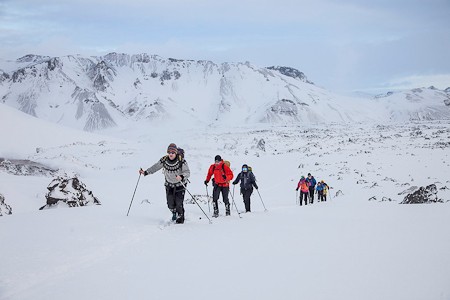 Cross-country skitocht Landmannalaugar IJsland. Foto IMG.