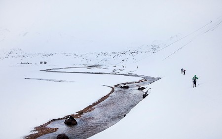 Cross-country skitocht Landmannalaugar IJsland. Foto IMG.