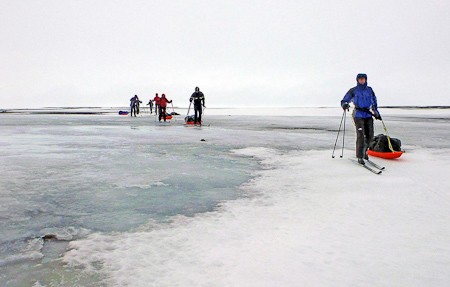 Een dag zonder zon. Skitrekking over de Sprengisandur. Foto: IMG.