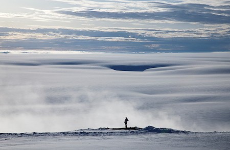 Skitrekking Vatnajökull, IJsland. Foto IMG.