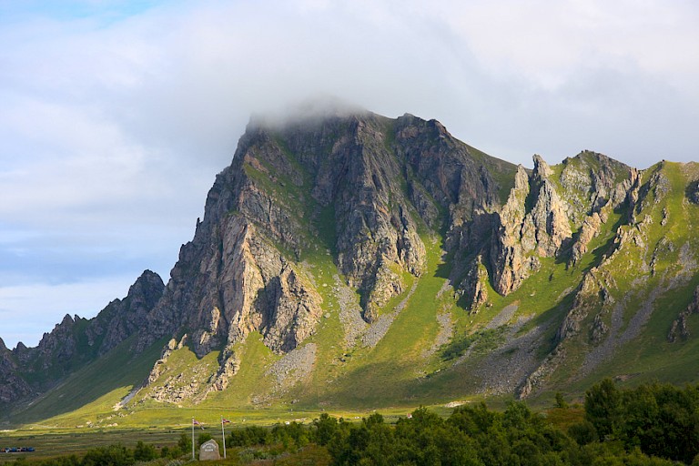 Het typische landschap van de Vesterålen.