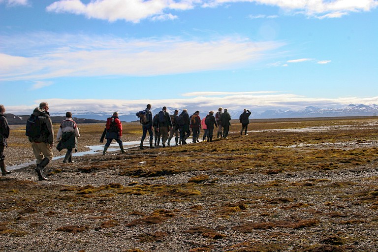 Wandeling over de toendra.