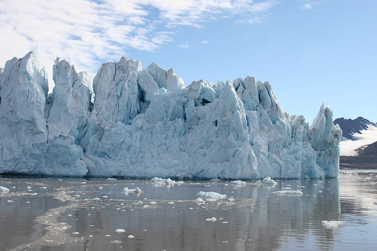 Front van de 14e-Juligletsjer.