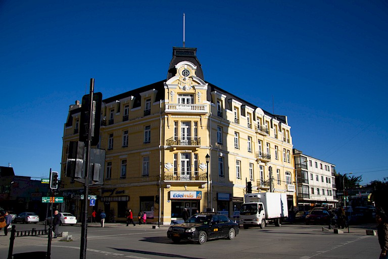 Markant gebouw in Punta Arenas (Chili).