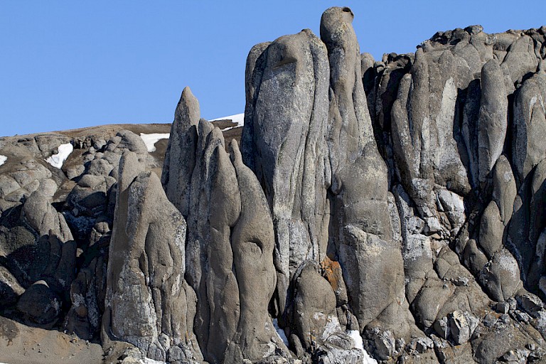 Bizarre geologie van Barientos.