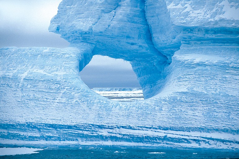 Enorme ijsbergen drijven rond in de Weddellzee.